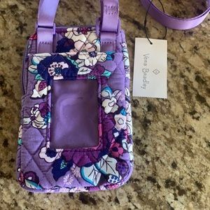 Verá Bradley cell phone crossbody purple floral